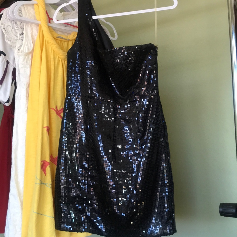 Black sequin dress
